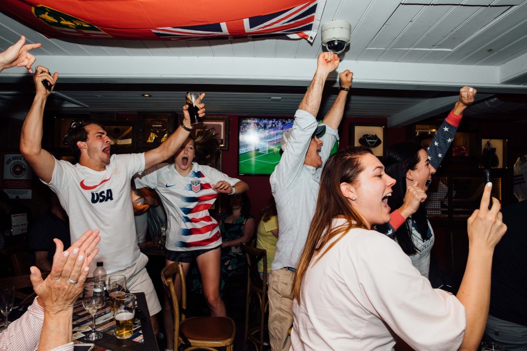 Photos of Gloating USA Fans in London During Last Night’s Game