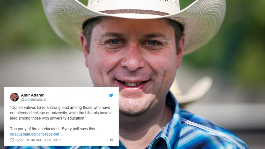 Professor Amir Attaran conservatives party of the uneducated andrew scheer