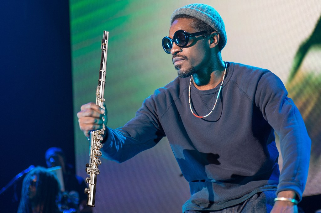 andre 3000 with a flute