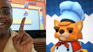 aaron edwards with his overcooked avatar