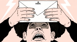 Loan charge scandal: Man stares apprehensively at HMRC envelope