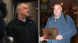 Marc Lemire leaving the Hamilton IT department in 2019 and Lemire in 2011 at an event hosted by Paul Fromm