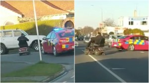 Aksi Polantas Paling Lambat Sedunia, Kakek Naik Kursi Roda Listrik Dikejar Polisi