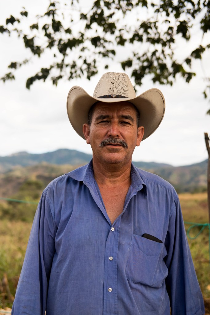 Audelio Mejía, 50,​ surveys his land in Guarita, Honduras, on December 11, 2018. (Cassandra Giraldo/VICE News)