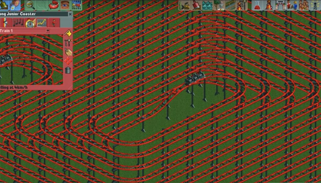 Marcel bouwde een achtbaan in Roller Coaster Tycoon die 45 jaar duurt