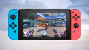 Overwatch displayed on a Nintendo Switch screen