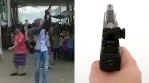 Kehabisan Petasan, Polisi di Lampung Tembakkan Pistol dan Senpi untuk Meriahkan Acara Keluarga