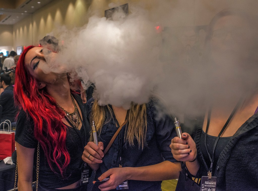 Women use e-cigarettes