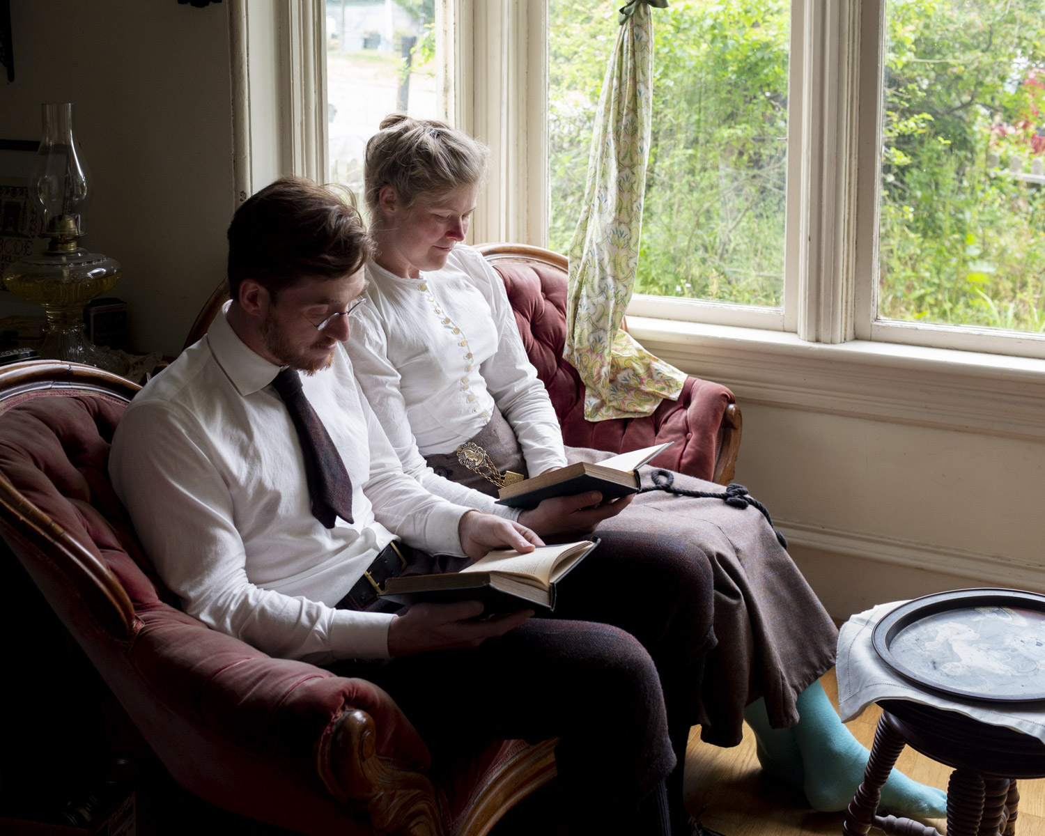 The Chrismans reading together