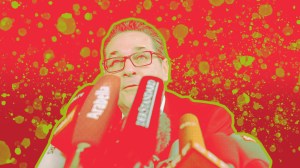 Strache bei seiner Pressekonferenz
