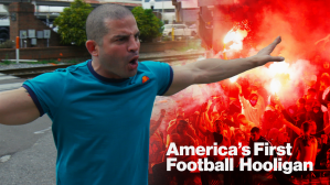 Fußball-Hooligan Derek "Diablo" Alvarez beim Spiel zwischen Orlando und New York