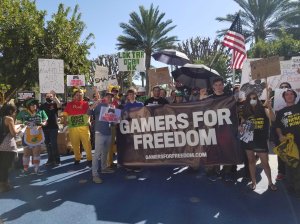 ​As promised, protesters showed up to BlizzCon today.