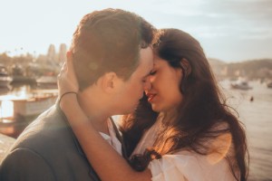 public display of affection making out couple
