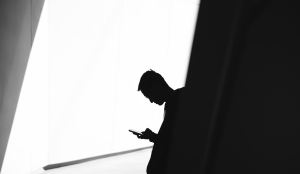 person using phone