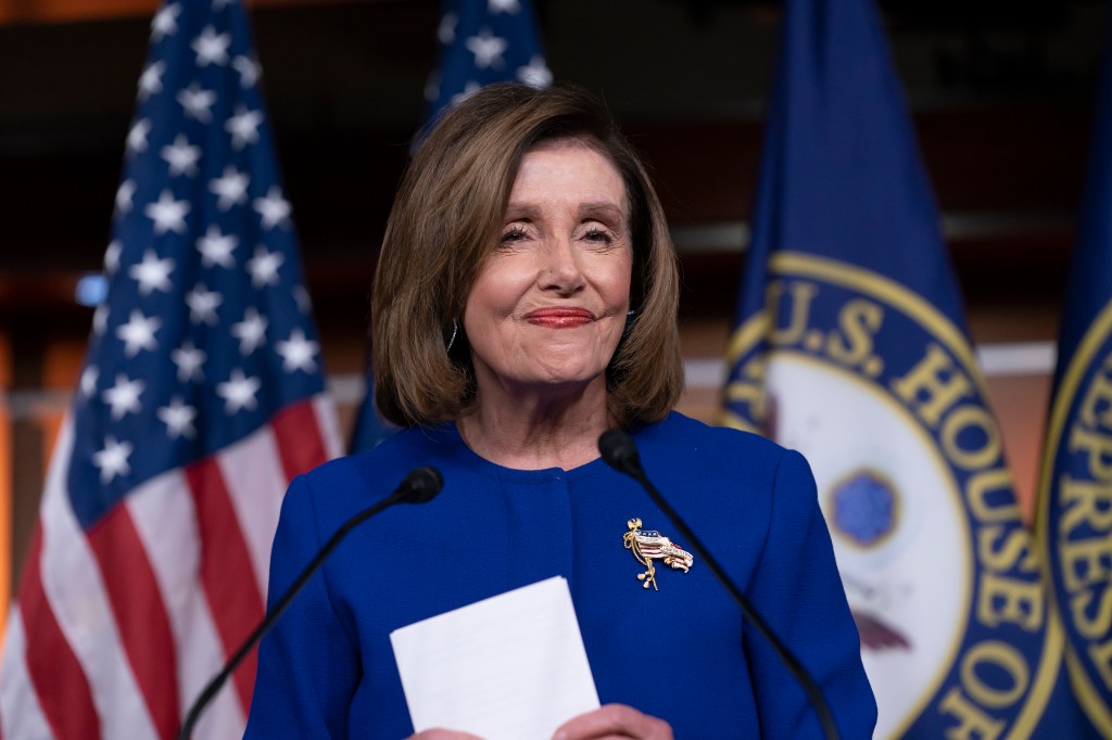 U.S. Representative Nancy Pelosi (D-CA) speaking at an event for the ten year anniversary of the Citizens United Decision.