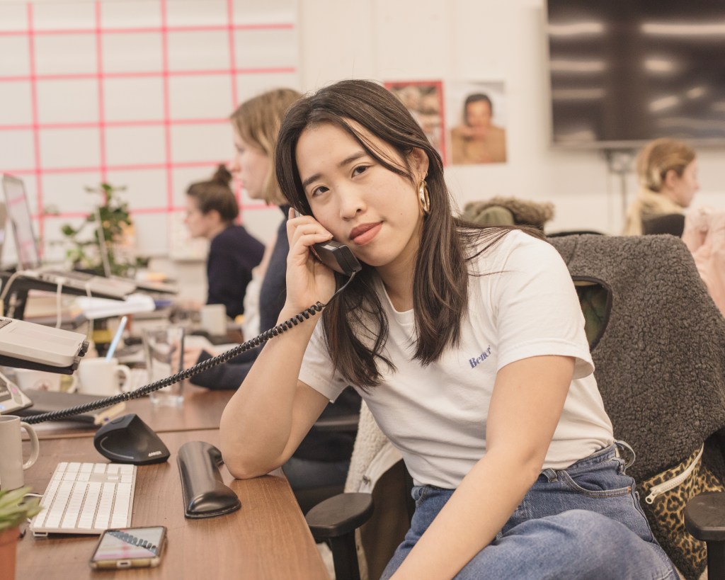 woman on phone