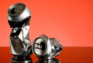 crushed soda cans