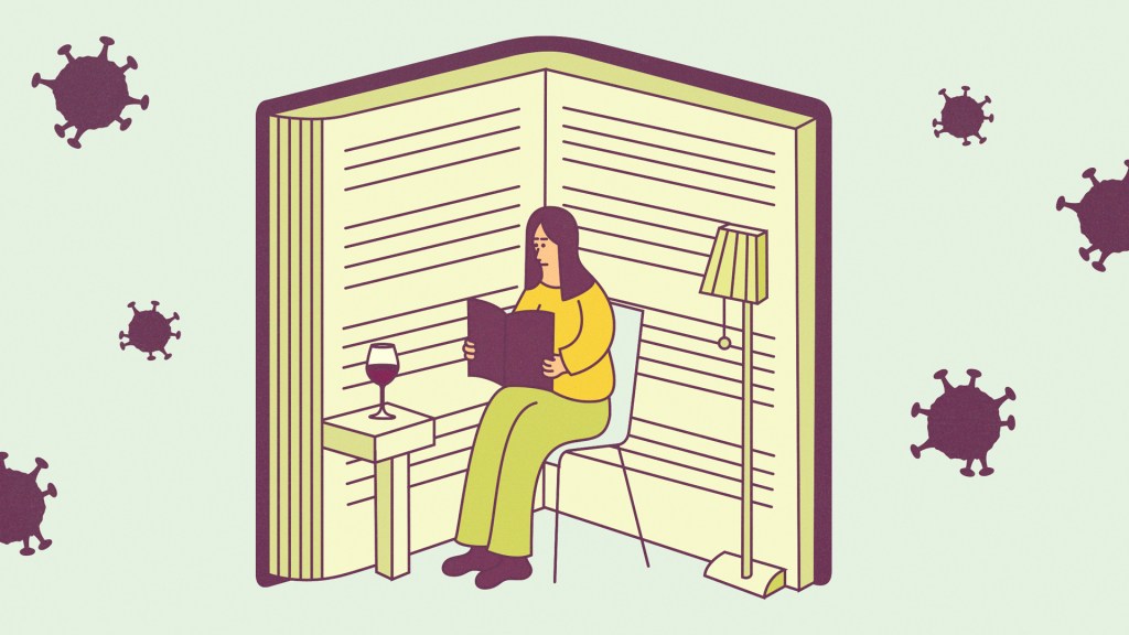 een persoon leest een boek