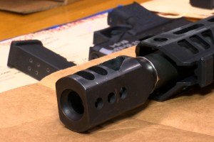 "Ghost guns" on display at the headquarters of the San Francisco Police Department in San Francisco in this photo taken Wednesday, Nov. 27, 2019.