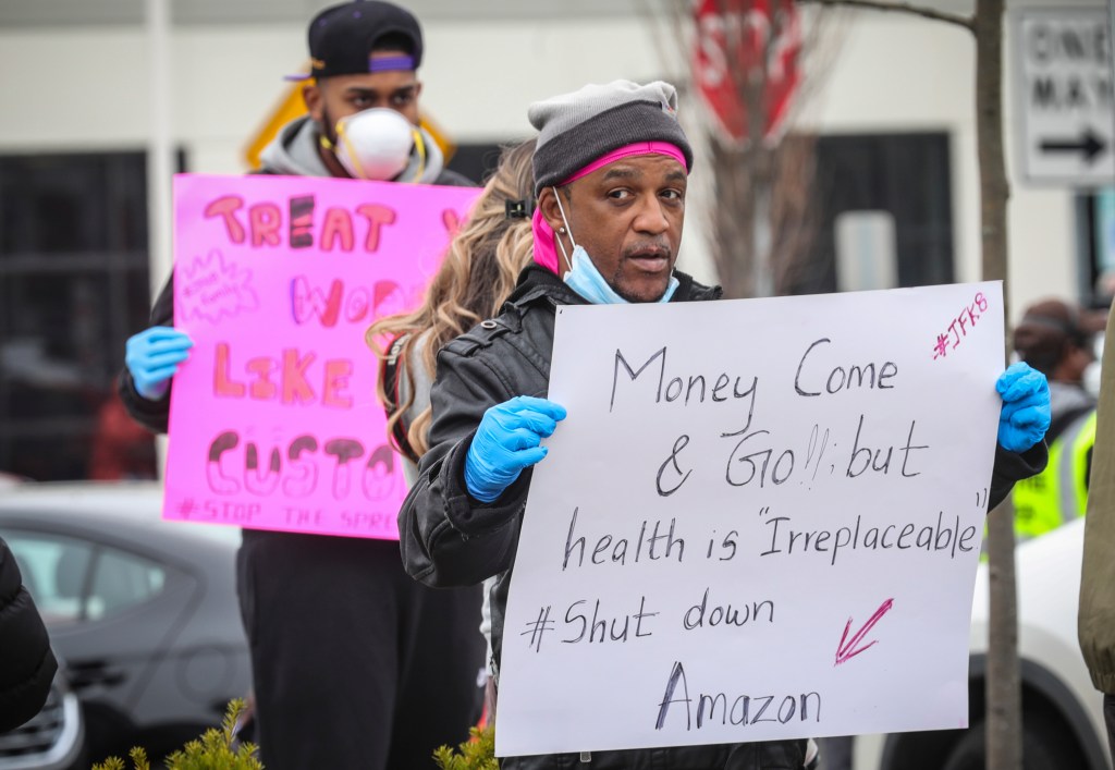 amazon strike coronavirus