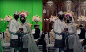 virtual, green screen, wedding, indonesia