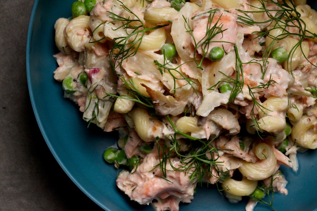 Creamy Salmon and Pea Cavatappi Recipe