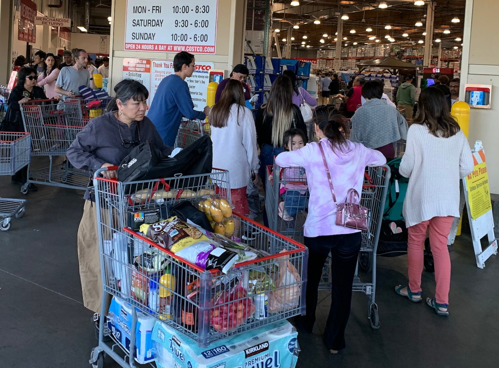 panic buyers at costco