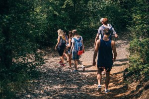 people hiking