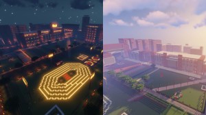 Universitas Ashoka versi Minecraft yang diciptakan 12 mahasiswa dalam waktu dua bulan.