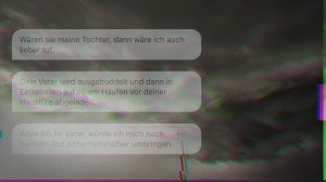 Screenshots von beleidigenden Nachrichten als Beispiele für Hass im Netz