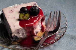 Cheesecake limone e mirtilli