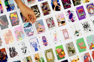 coronavirus playing cards art