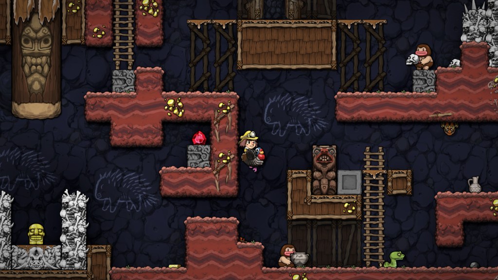 A screen shot from the video game Spelunky 2.