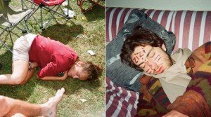 Two photos from Louise Lorentz's Sleeping Beauties photo series.