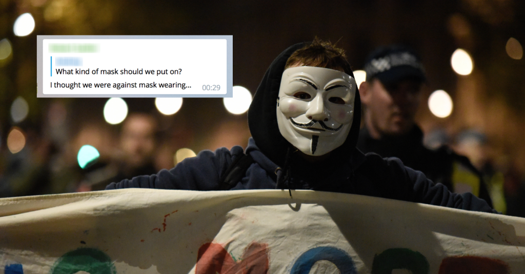 anonymous maska protest