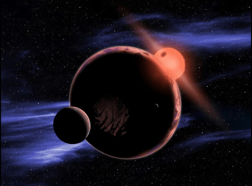 ​Artist concept of an exoplanet orbiting a red dwarf. Image: D. Aguilar/Harvard-Smithsonian Institute for Astrophysics