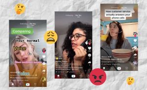 People on TikTok demonstrate their customer service voice
