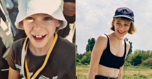 Collage Bilder der Autorin als Kind und Erwachsene; Wie ich Frieden mit meinem Mädchensein schloss
