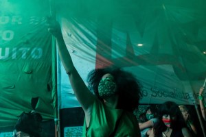 pro-abortion lobbyists celebrate in argentina