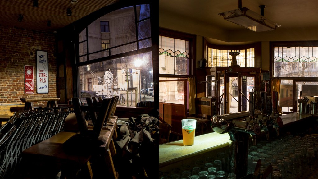 Des photos de bars vides, sans ivresse, sans vous, sans rien