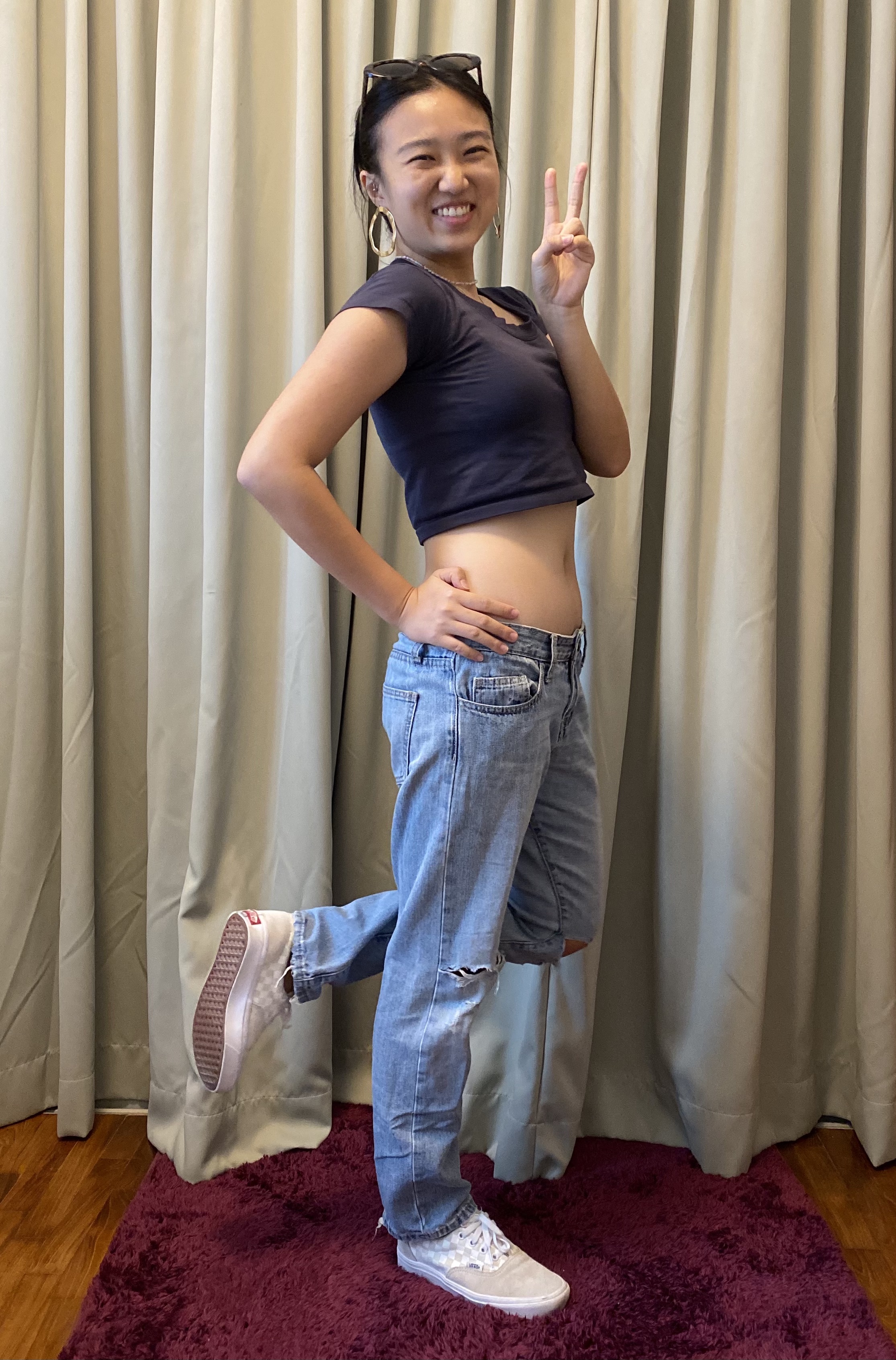 y2k winx club-inspired low-rise jeans and crop top outfit