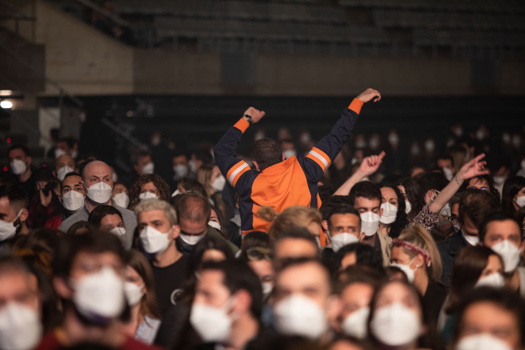Attendees of the Love of Lesbian gig on Saturday