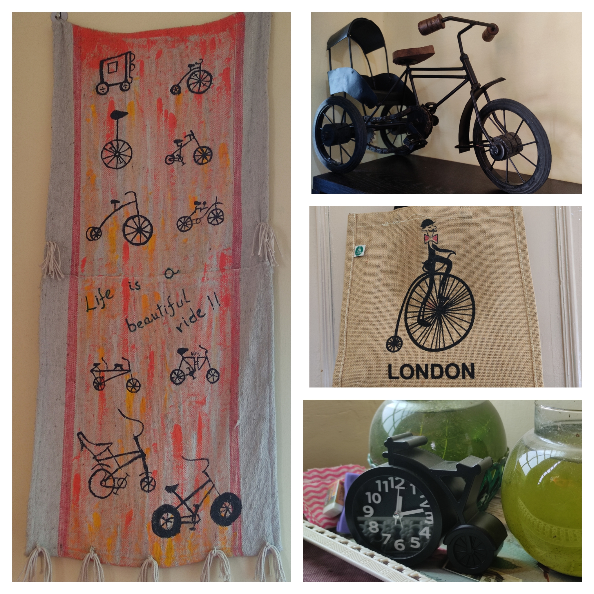 Their home is full of cycle decor