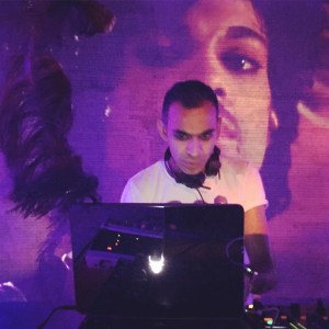 Nerm DJing Prince tribute