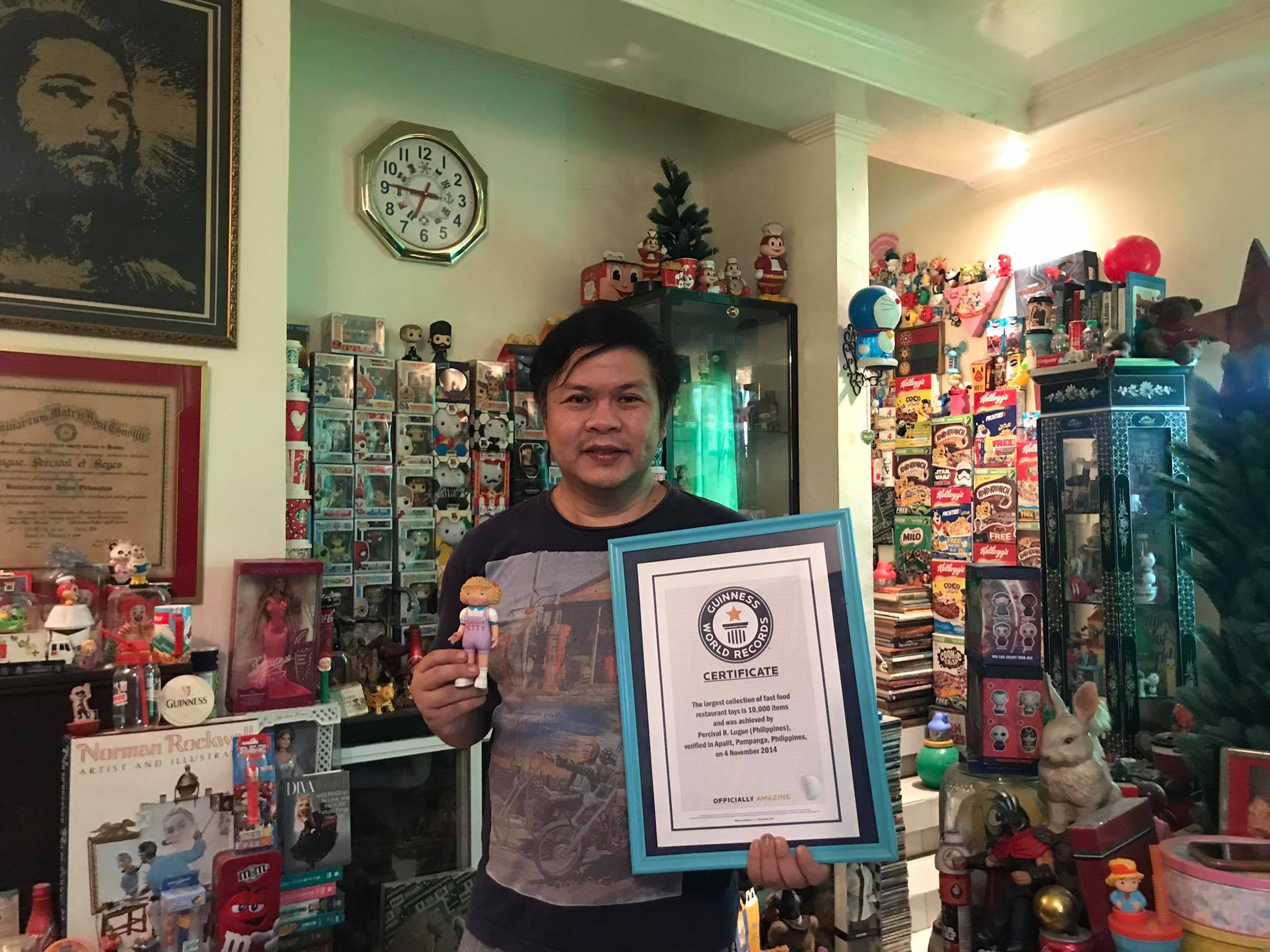Percival R. Lugue has Guinness World Record for the Biggest Fast-food Toy Collection in the World