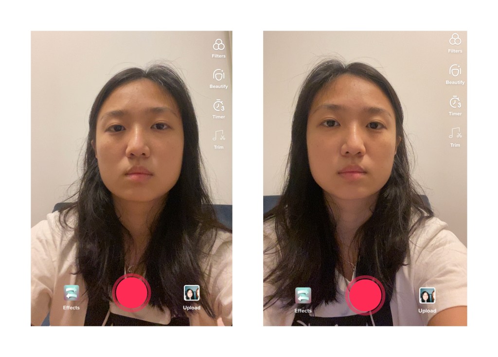 Inverted filter on TikTok is bad for self-esteeem.
