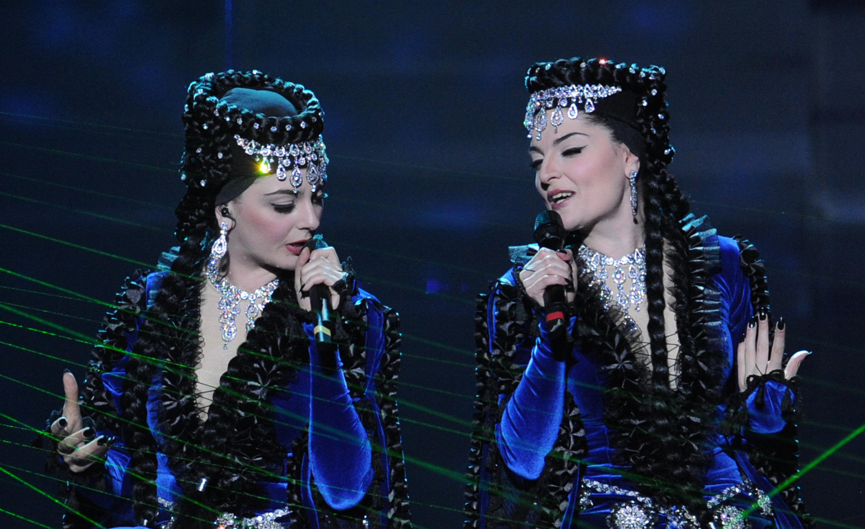 Armenia's entry at the 2009 contest, Inga and Anush. Photo: DMITRY KOSTYUKOV/AFP via Getty Images