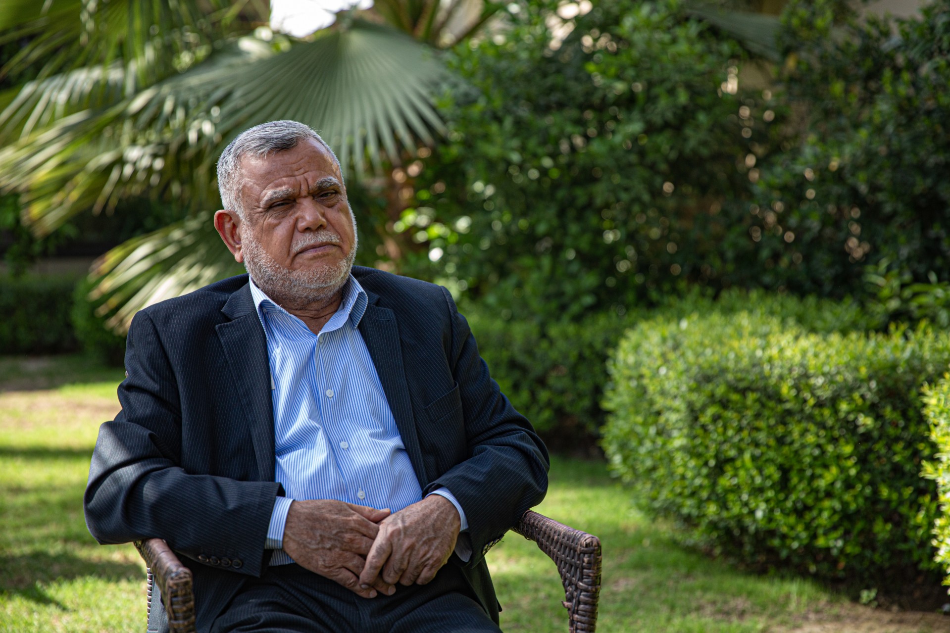 Hadi Al Amiri, most famous for allegedly power drilling people’s skulls, had a lovely yard filled with birds and cats.