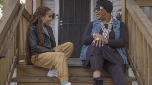 VICE World News' Eva Reign (L) with trans activist Jeynce Poindexter (R) in Detroit.