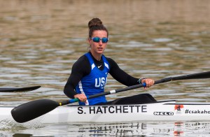 Shaye Mackenzie Hatchette of TUSA competes during the Canoe Sprint World Cup & Paracanoe World Cup on May 14, 2021 in Szeged, Hungary.